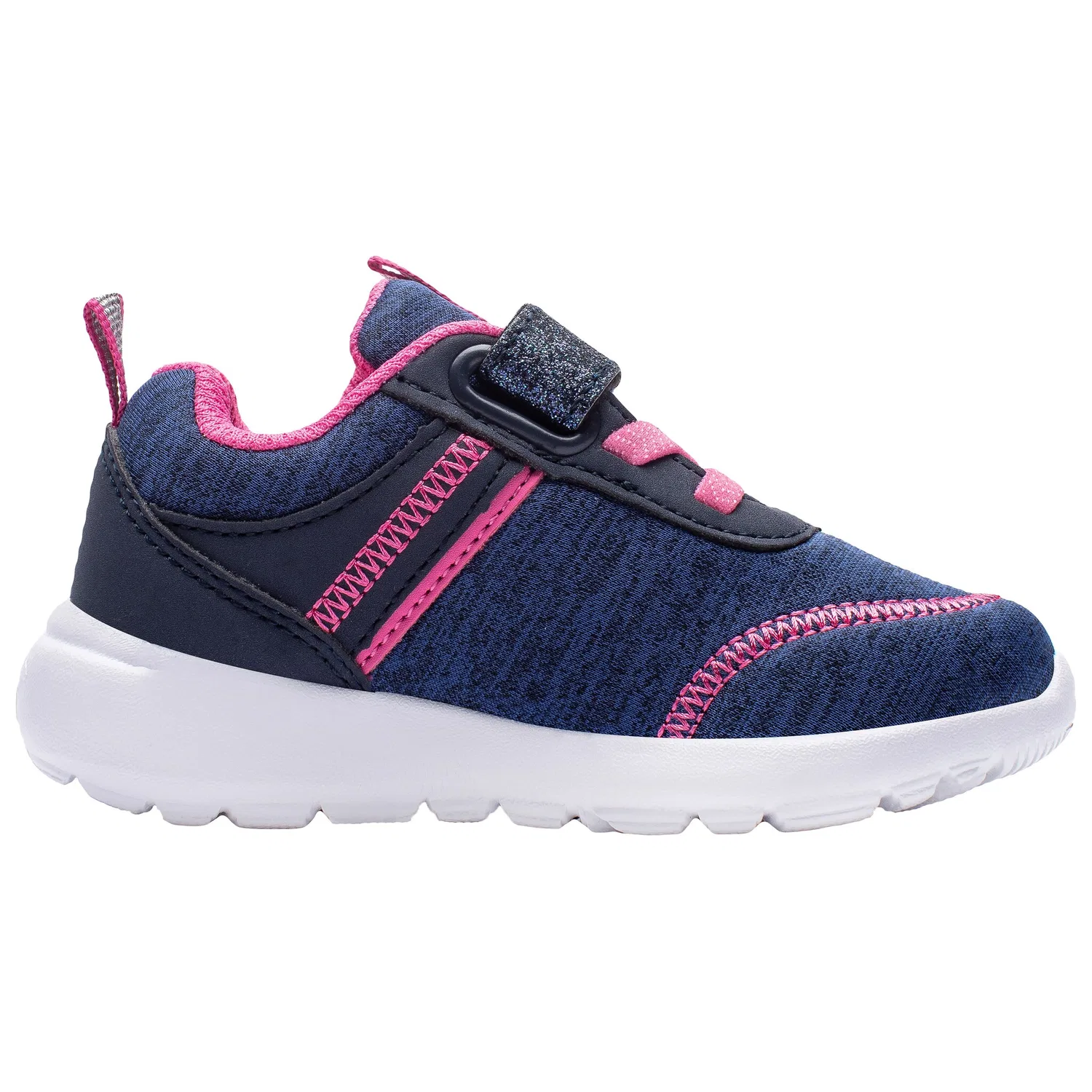 Детские кроссовки с кожаными вставками KangaROOS, Dark Navy/Fandango Pink — фото 4