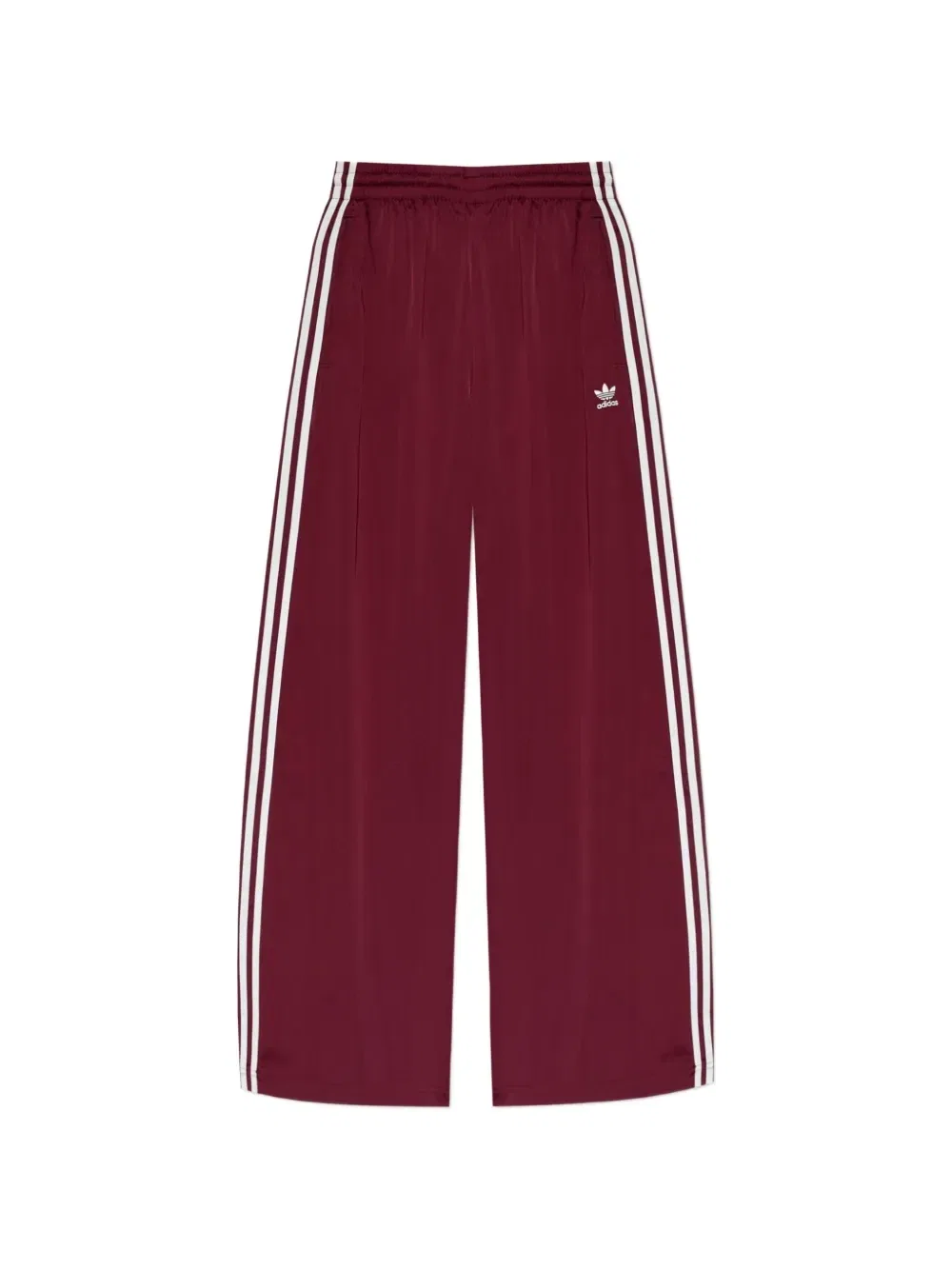 Брюки широкие с боковыми полосками Adidas, красный