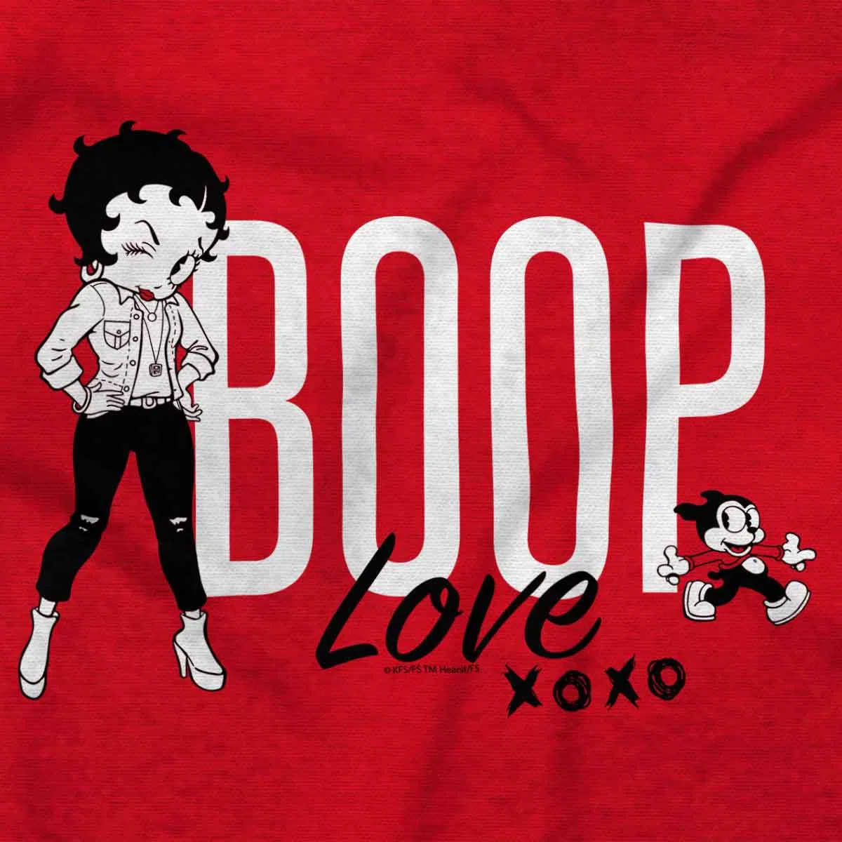 Детское боди для девочек с коротким рукавом Love Betty Boop Hugs and Kisses Brisco Brands, Red — фото 2