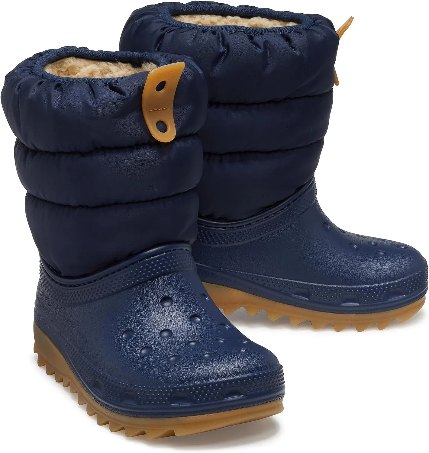 Детские зимние сапоги для девочек Classic Lined Neo Puff Boot Crocs, Navy/Gum