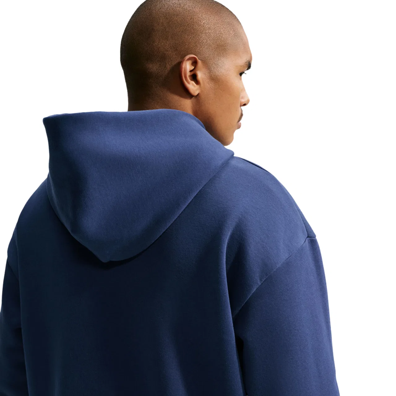 Мужское худи с начесанной подкладкой Solo Pullover Concept Nike, белый/темно-синий — фото 2