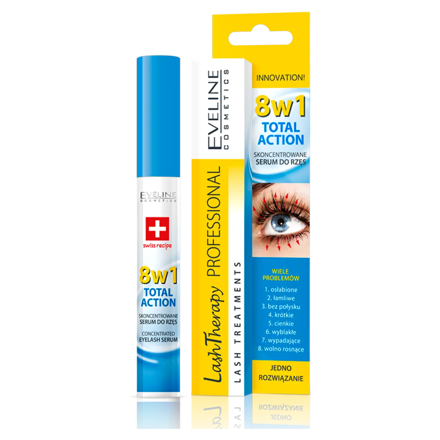 

Eveline Cosmetics Lash Therapy Professional Total Action сыворотка для ресниц 8в1, 10 мл