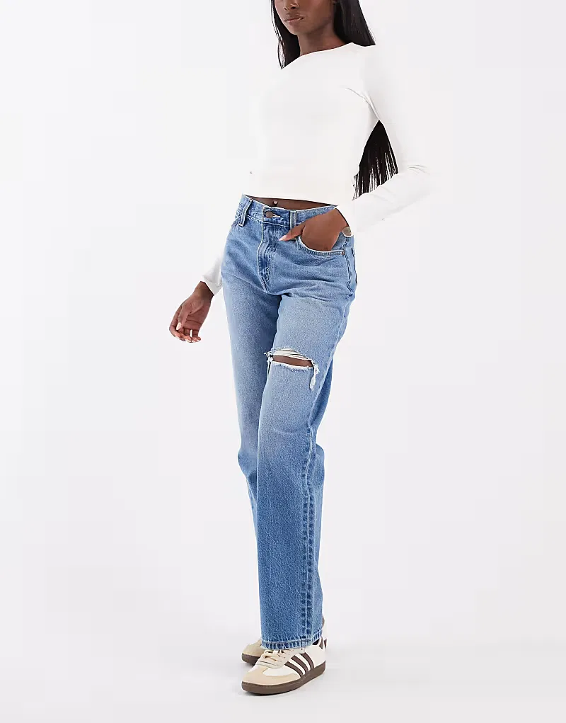 Джинсы Levi's Easy Dad Jeans, средне-синий — фото 2