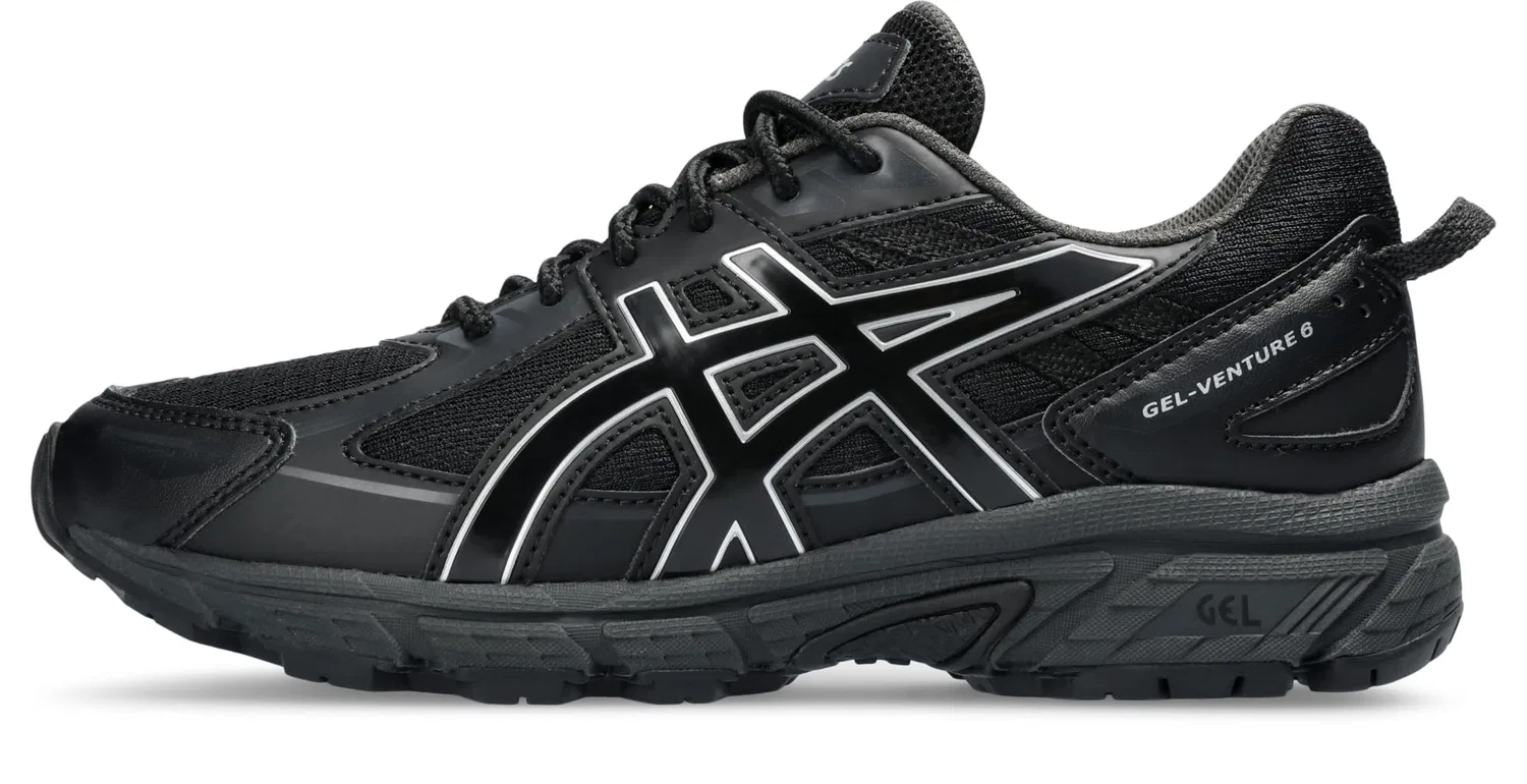 Детские кроссовки для мальчиков с амортизацией Gel Venture 6 GS ASICS, Nero