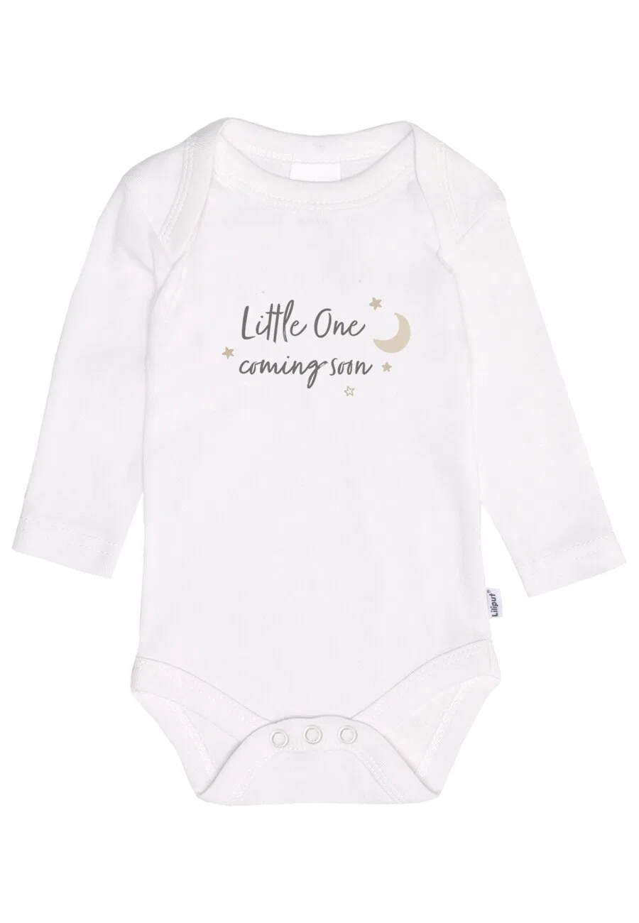 Комплект нижнего белья LILIPUT «Малыш скоро появится на свет» белого цвета — фото 3