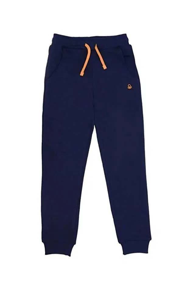 Детские спортивные штаны для мальчиков с эластичным манжетом Benetton, Navy Blue