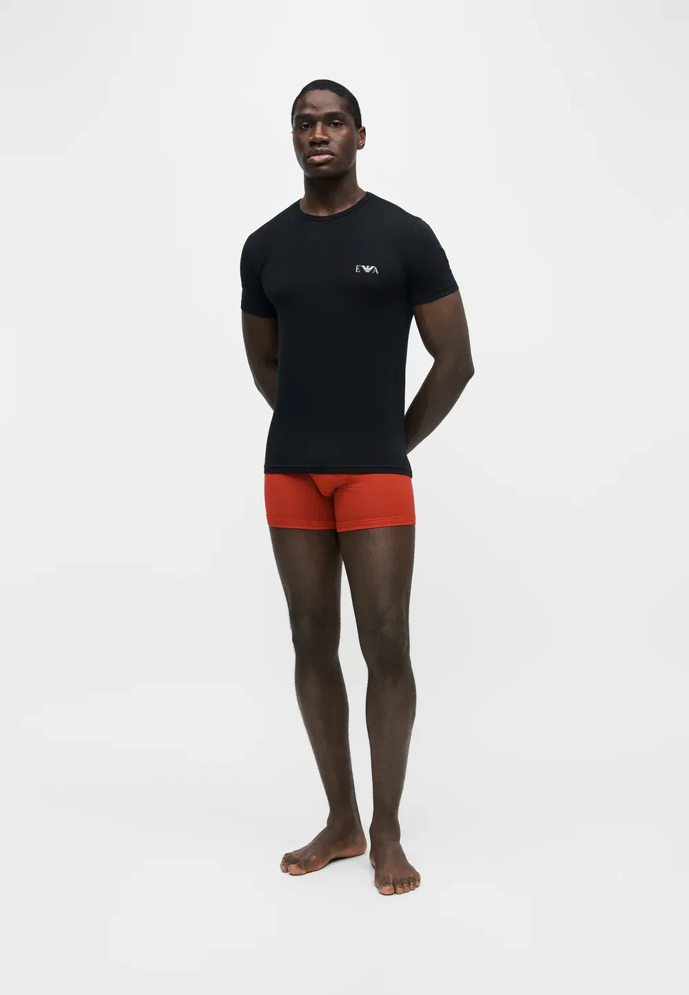 Комплект из двух маек с круглым вырезом - нижнее белье Emporio Armani, White/Black