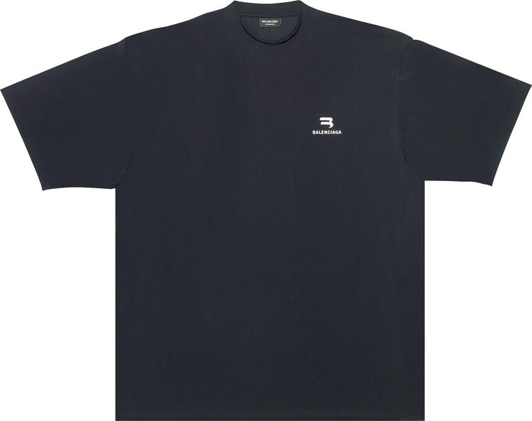 

Футболка Balenciaga Sporty B Swim T-Shirt 'Black', черный