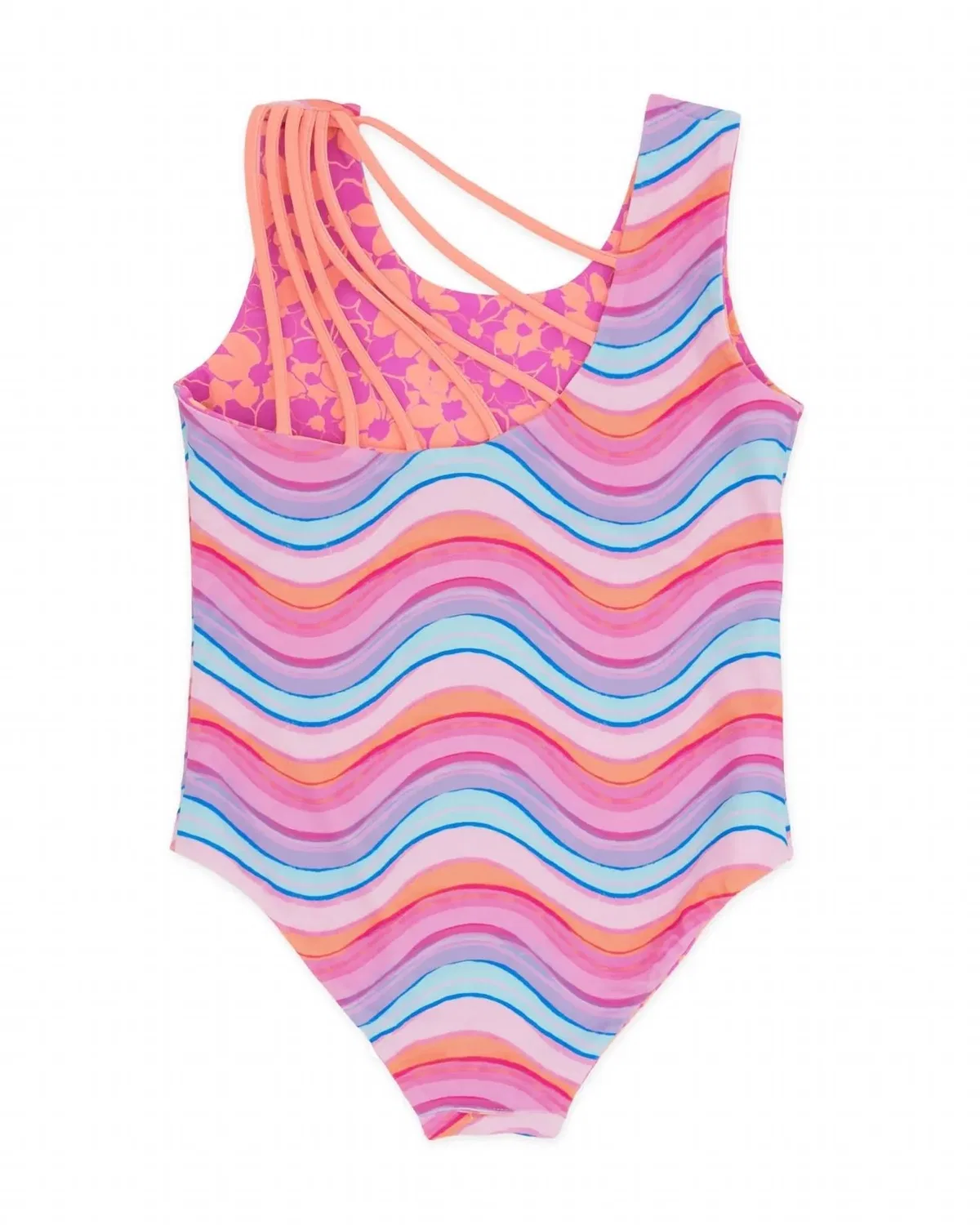 Детский слитный купальник с принтом Summer Sun Reversible feather 4 arrow, мультиколор — фото 4