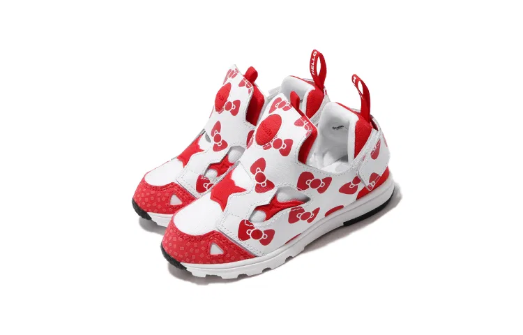 Детские кроссовки для малышей с принтом Hello Kitty Reebok, Black/White — фото 4