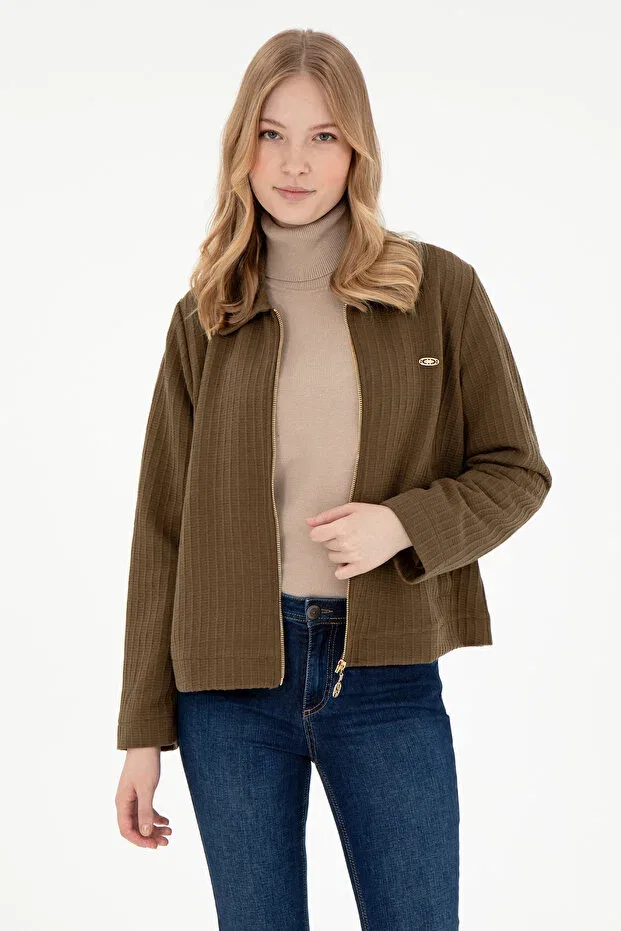 Женские свитшот с длинным рукавом U.S. Polo Assn., Khaki