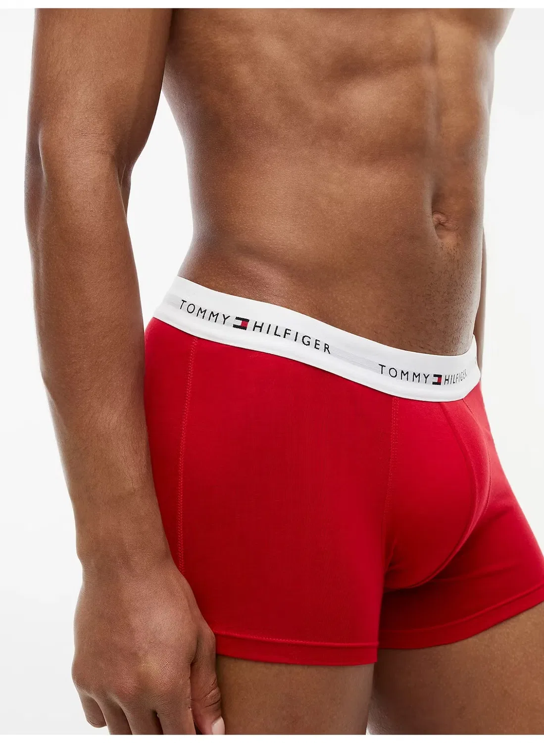 Трусы-боксеры хлопковые комплект из 3 штук Tommy Hilfiger, голубой — фото 4