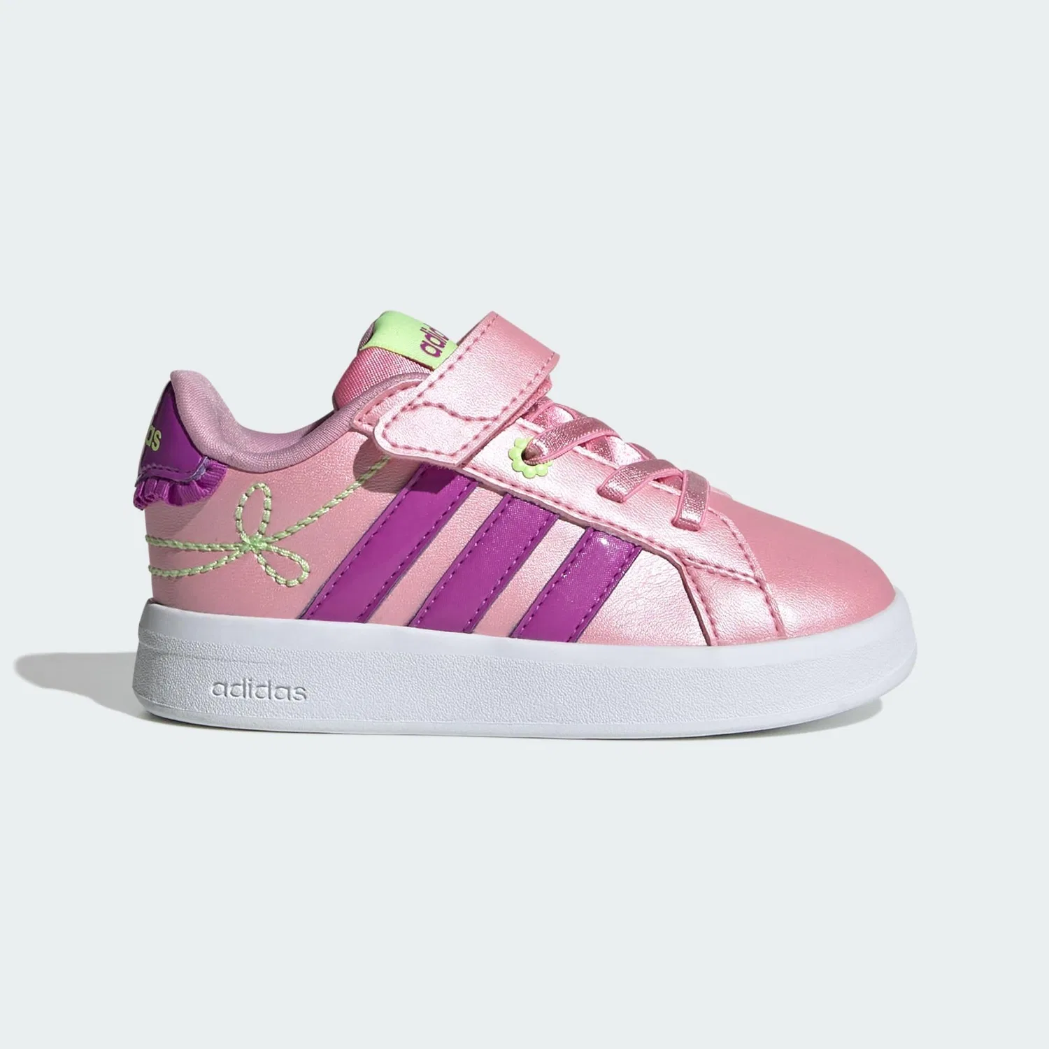 Детские кроссовки с эластичными шнурками Grand Court 3.0 Adidas, Rosa Violett Gelb