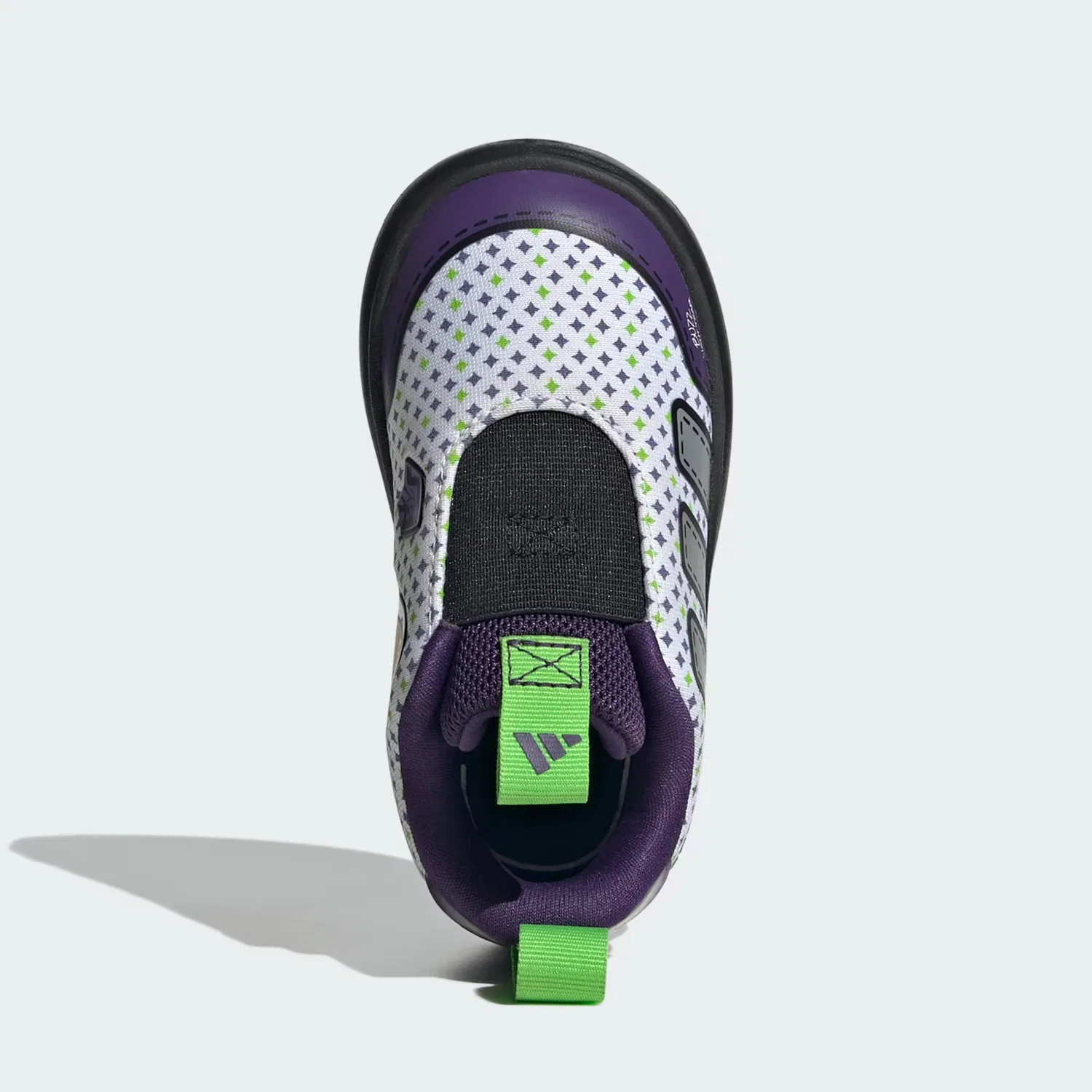 Детские кроссовки с принтом PIXAR TOY STORY BUBBLECOMIC Adidas Sportswear, белый/серебристый/черный — фото 2