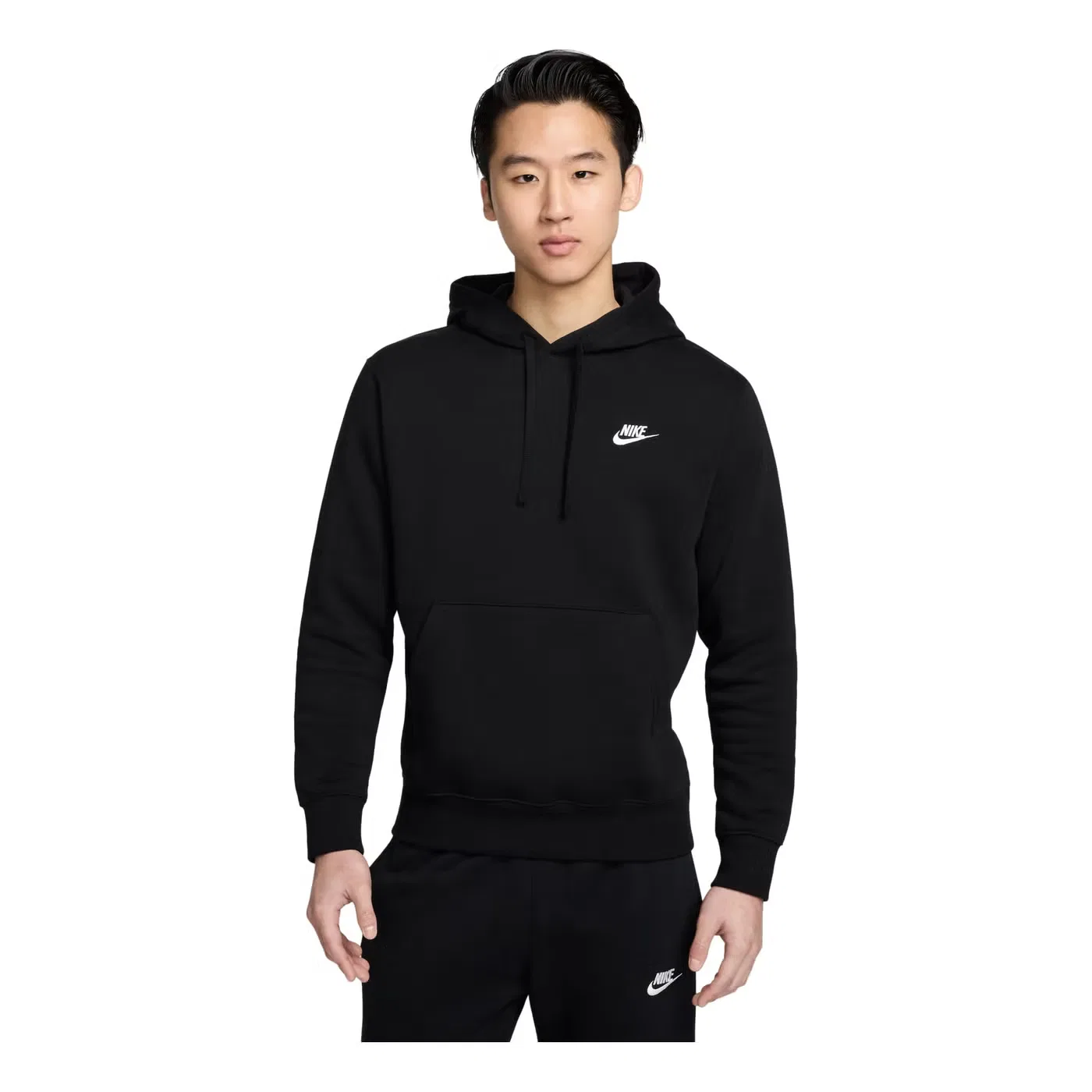 Свитшот из флиса с классическим кроем Nike, черный