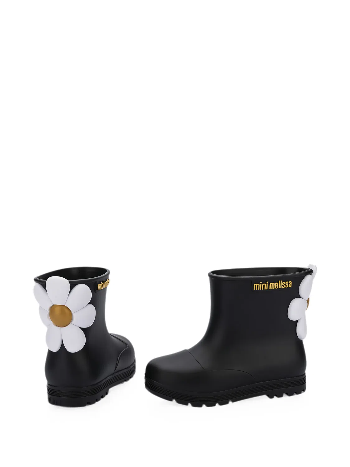 Ботильоны Welly Bloomy с цветочной аппликацией Mini Melissa, черный — фото 3