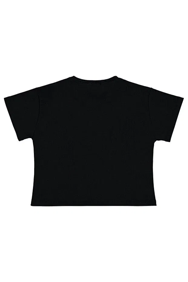 Детская футболка для девочек хлопковая Civil Girls, Black — фото 2
