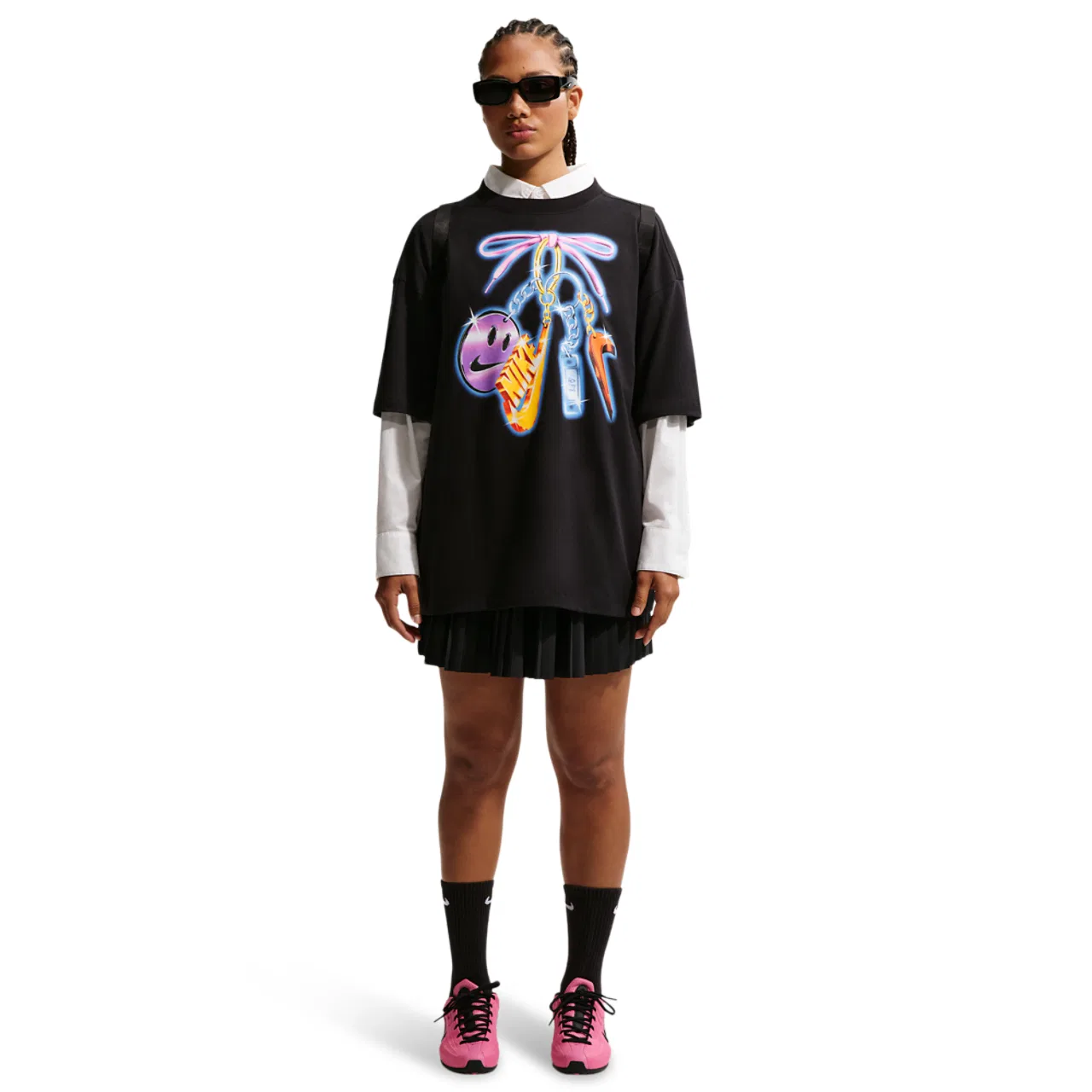 Женская футболка оверсайз с принтом Nike Classic Oversize Tee, Black — фото 3