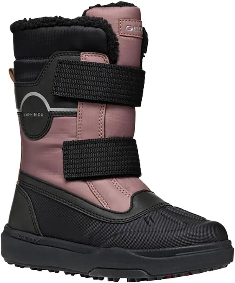 Детские ботинки для девочек J Bunshee Pg Girl B Geox, Dk Rose Black