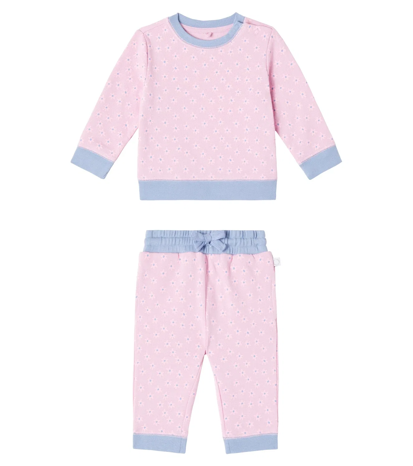 Комплект из свитшота и спортивных штанов с цветочным принтом Stella Mccartney Kids, розовый