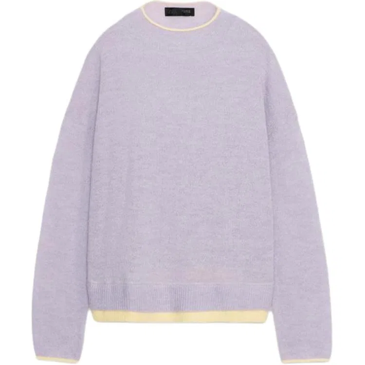 Женский свитер с круглым вырезом Lilac ZARA, Сиреневый