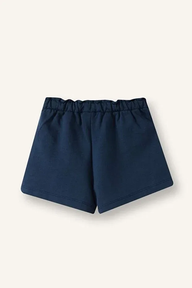 Детские шорты для девочек хлопковые Basics Defacto, Navy Blue — фото 3
