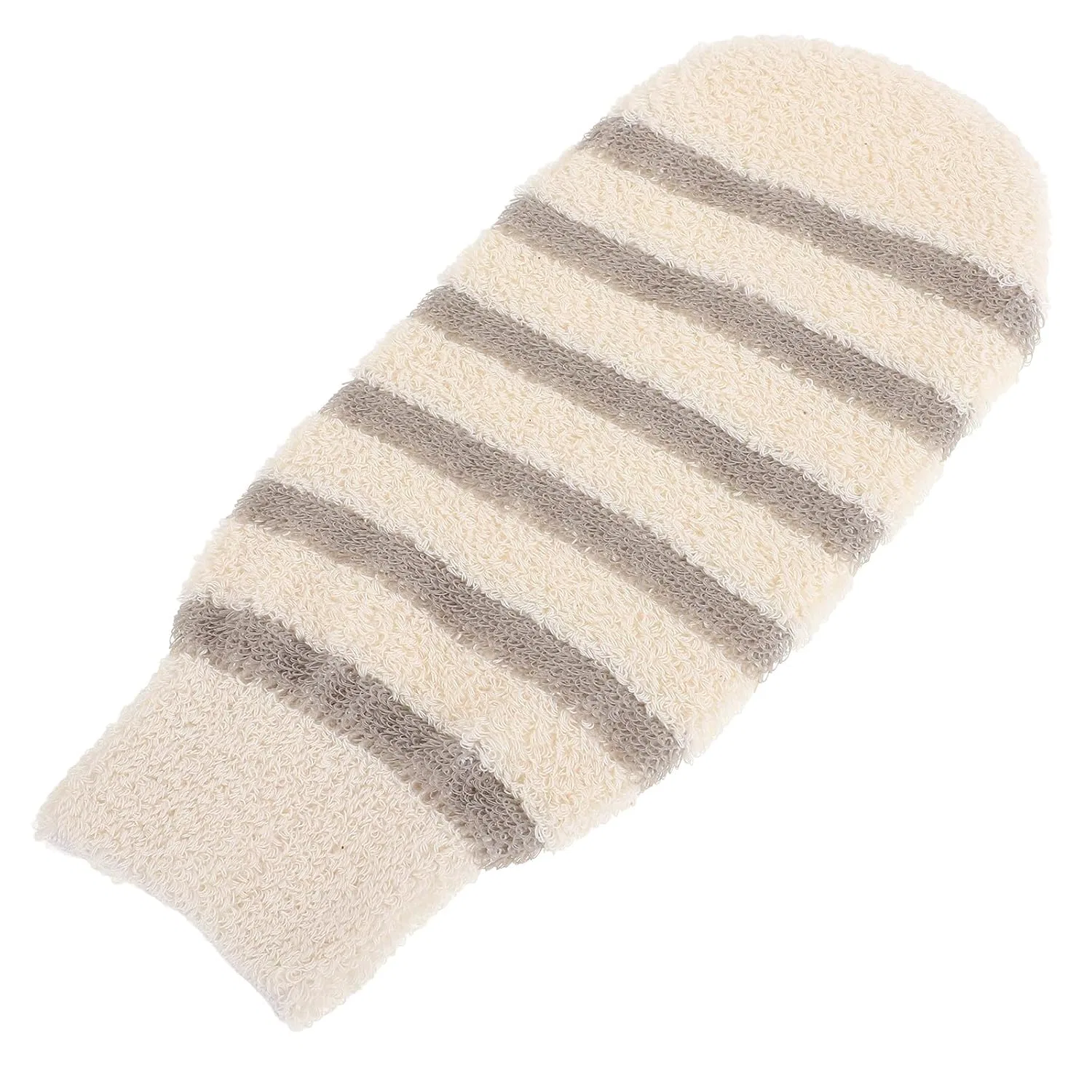 2 Peeling-Badehandschuhe aus Flachs, Beige Generisch