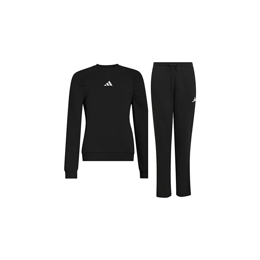 Детский спортивный комплект из футера с принтом Adidas Jg Ft Swtst, Черный