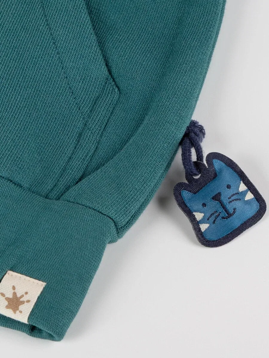 Толстовка на молнии SIGIKID, цвет «Sweatjacke», зеленая — фото 3