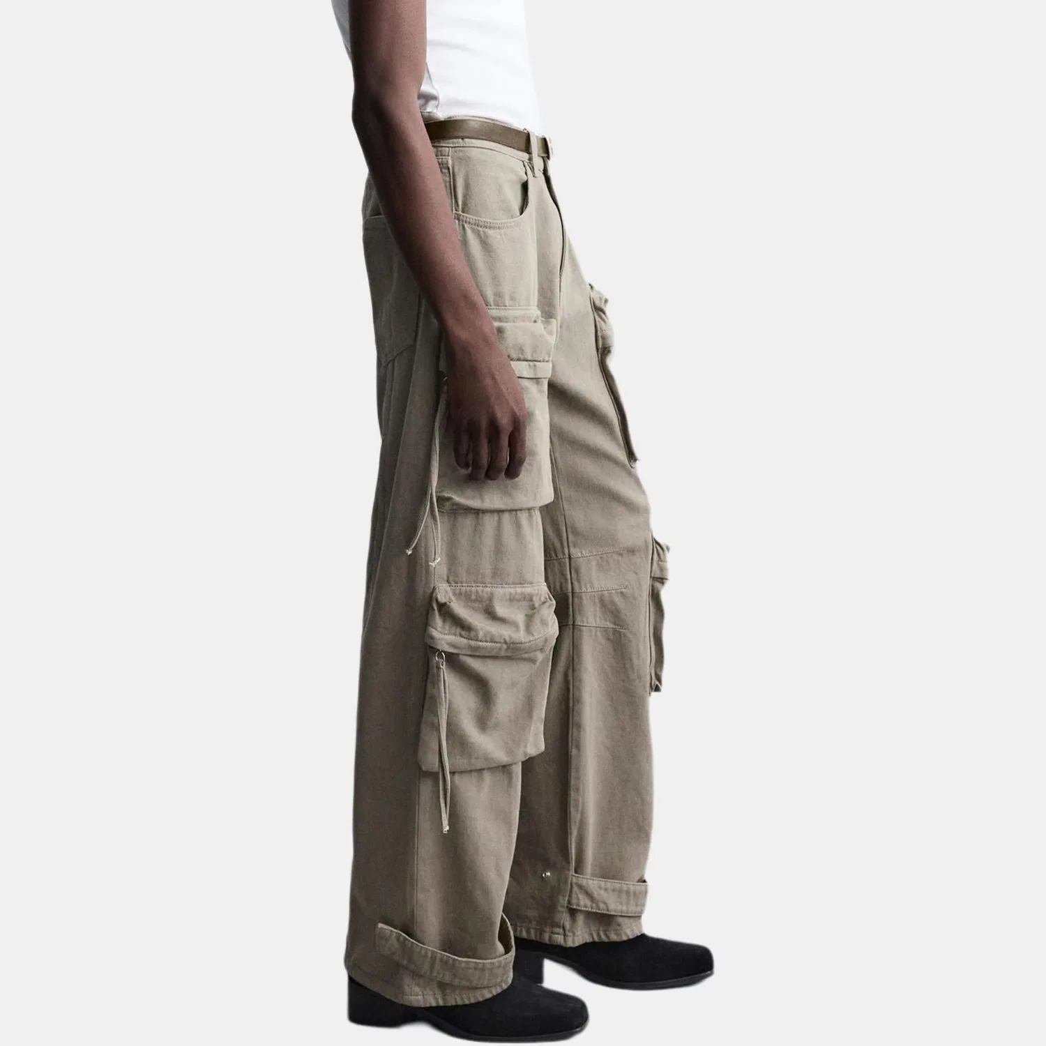 Детские джинсы карго коричневые ZARA, Brown — фото 4