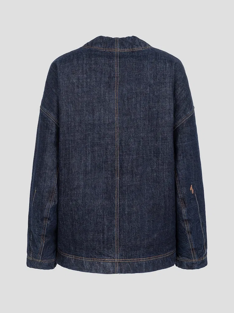 Кардиган оверсайз джинсовый Le Cardigan De-Nimes JACQUEMUS, Dark Navy — фото 2
