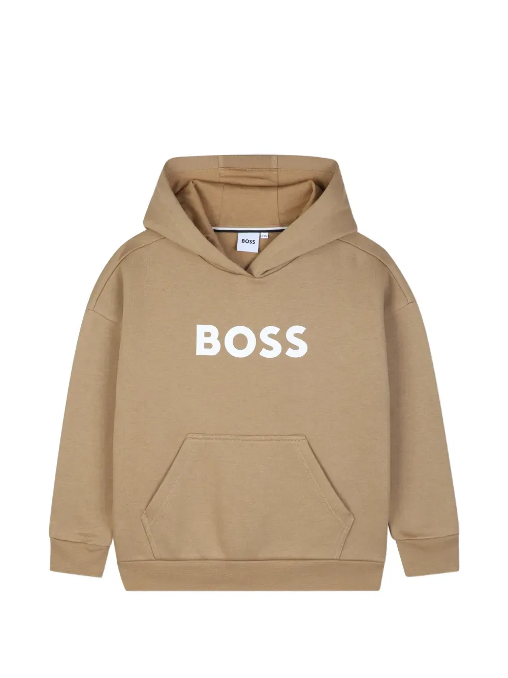 Худи с капюшоном BOSS Kidswear, бежевый