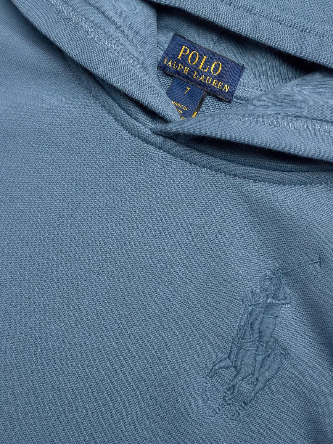 Polo Ralph Lauren Худи с вышивкой, синий — фото 4