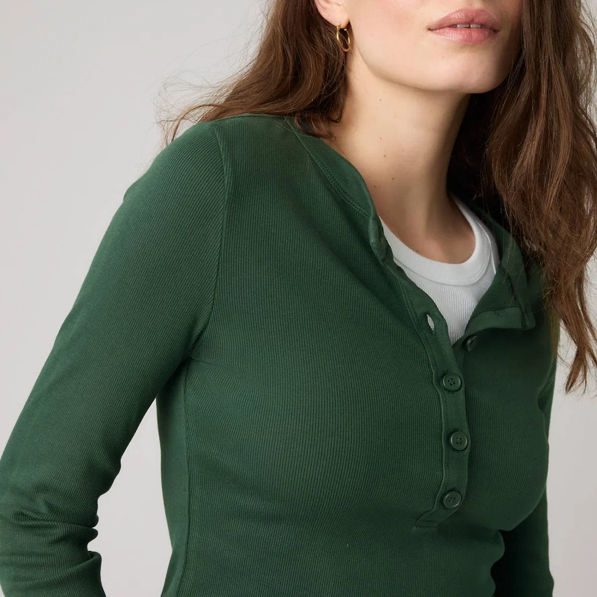 Незаменимая футболка-поло с длинными рукавами Levi's, Garment Dye Pine Grove - Green — фото 2