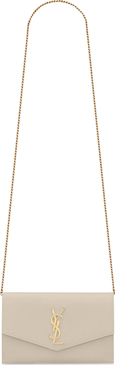 

Бумажник Saint Laurent Uptown Chain Wallet Crema Soft, белый