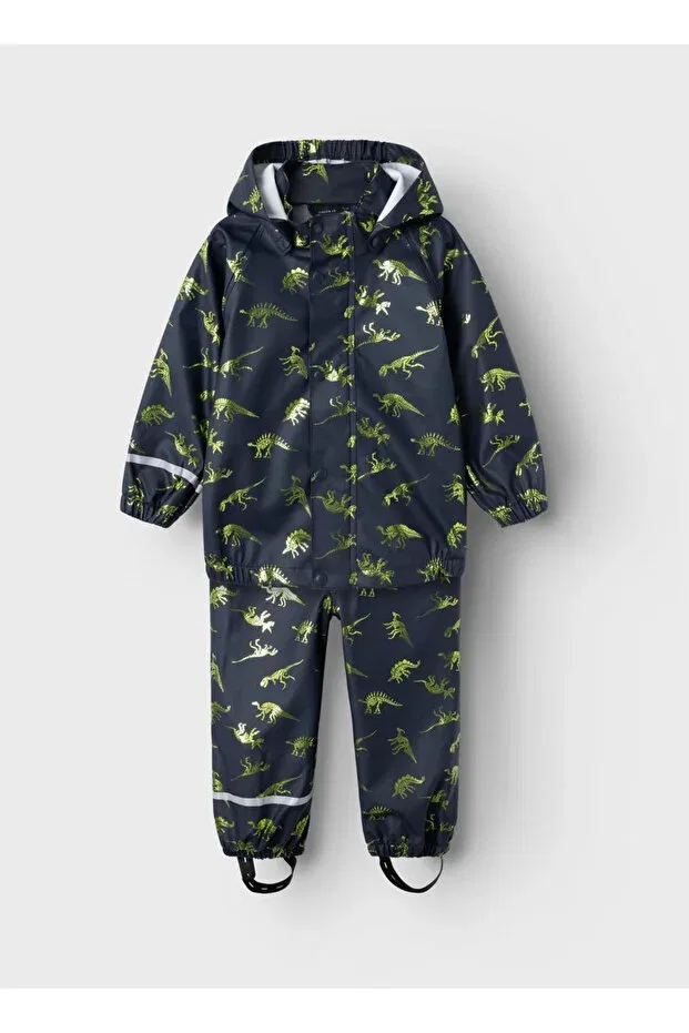 Детское пальто для девочек с узором Name It, Navy Blue