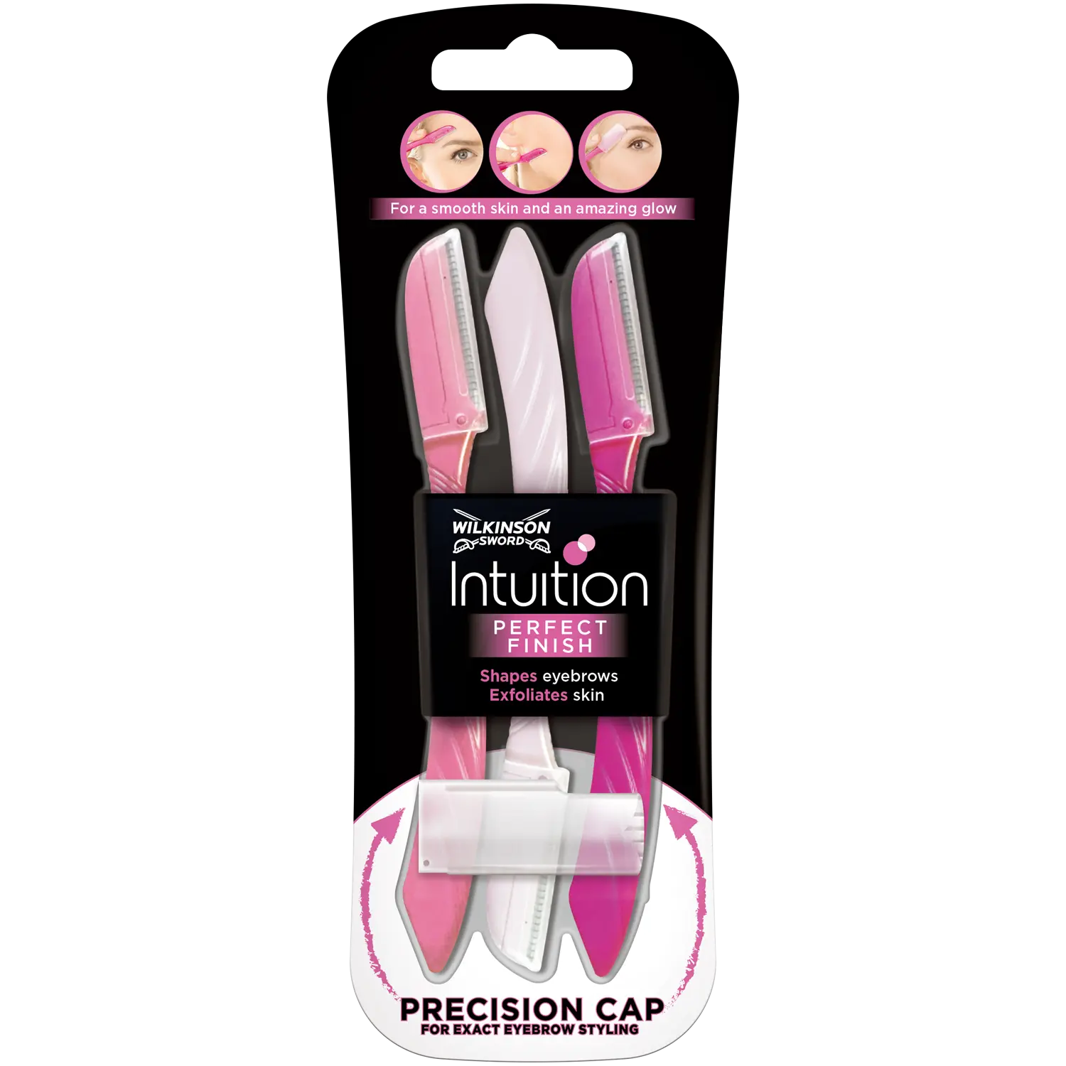 Wilkinson Sword Intuition Perfect Finish одноразовые бритвы для бровей и лица, 3 шт. — фото 2