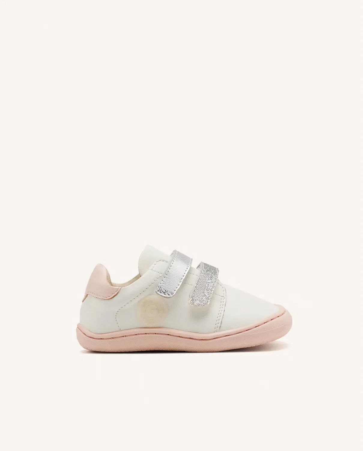 Детские кроссовки для девочек из кожи Barefoot Beige Gioseppo, Beige