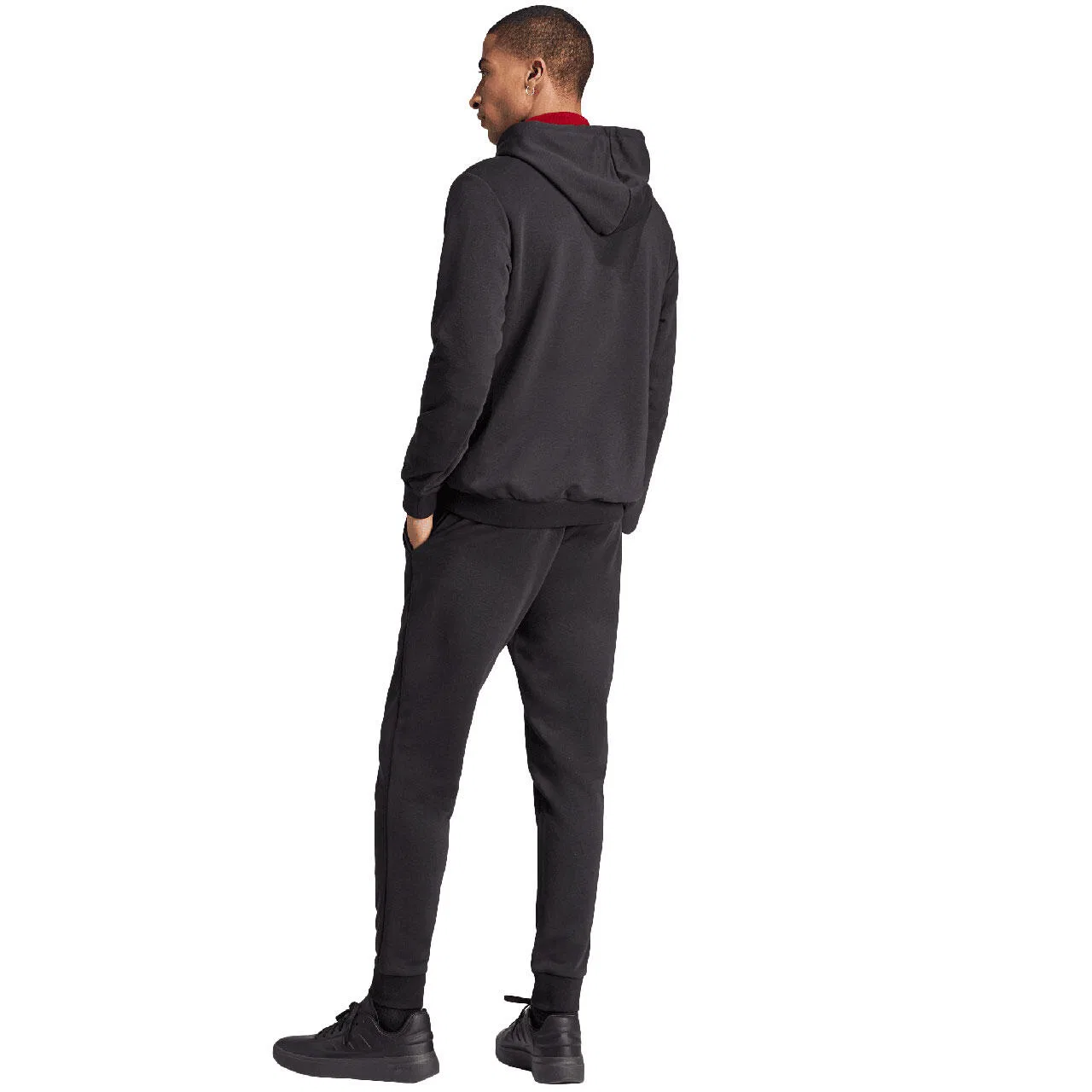 Мужской спортивный костюм с большим логотипом Adidas, Schwarz Weiss — фото 2