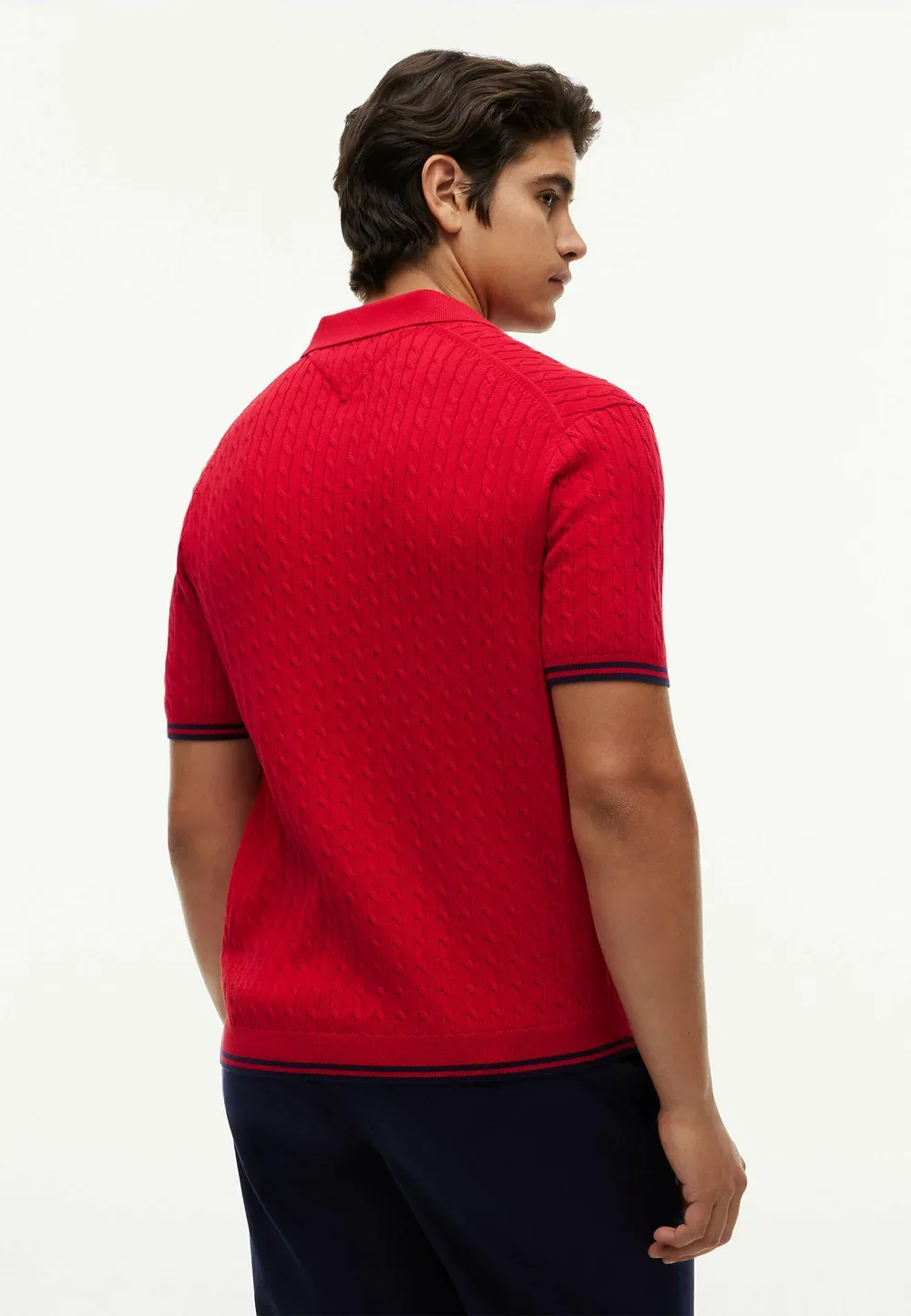 Поло с косами и короткими рукавами - базовый стиль - рубашка поло Tommy Hilfiger, Medium Red — фото 3