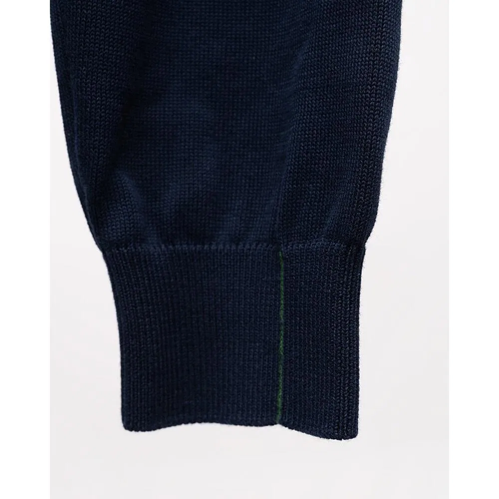 Мужской хлопковый пуловер Lacoste, 1/4 Zipper, Blue — фото 4