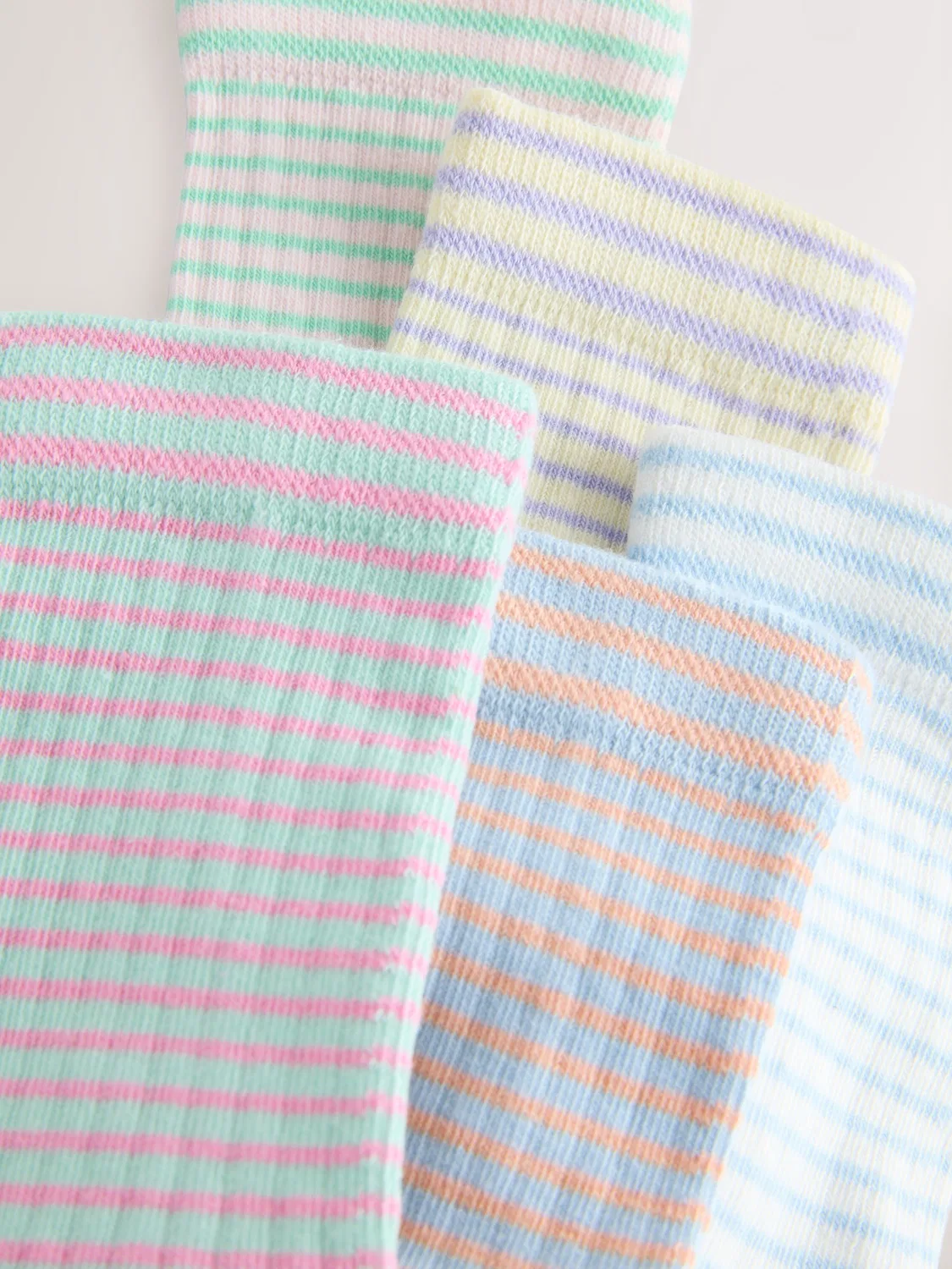 Носки Pastel Stripe Ankle Socks 5 Pack Next, пастельные — фото 2