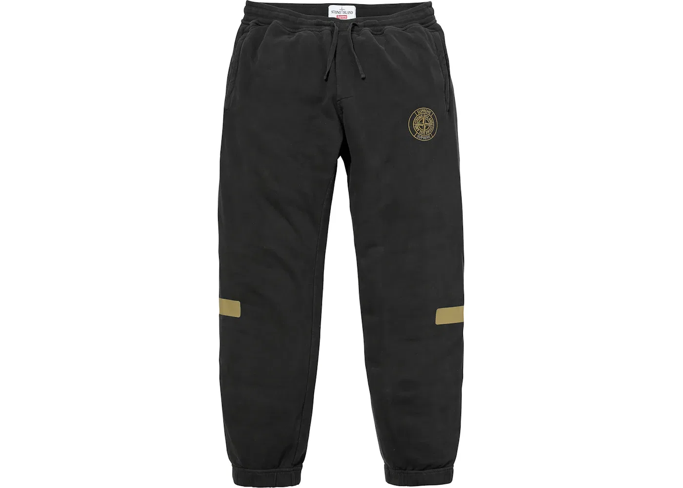 Мужские спортивные штаны с логотипом Supreme Stone Island Sweatpant, Black