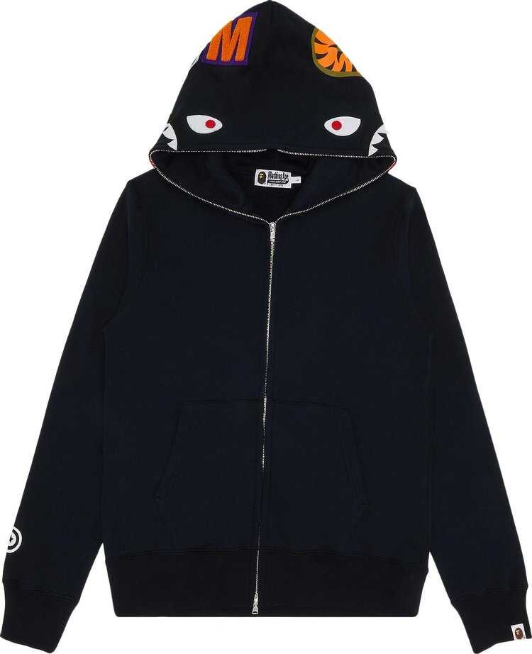 

Худи BAPE Shark Full Zip Hoodie 'Black', черный