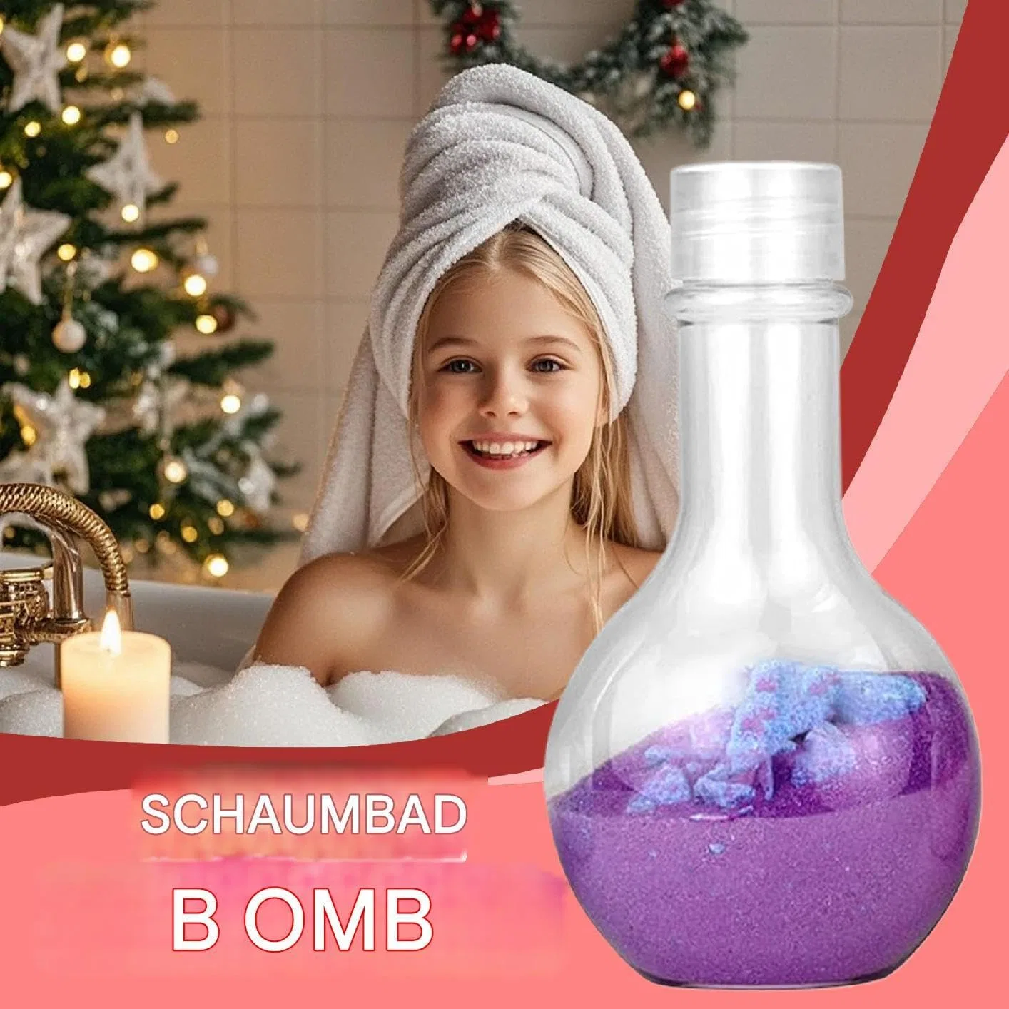Бомбочка для ванны Scented Science Flask Toy, 13.3x7x7.2 см, 100 г, Purple Generisch — фото 3