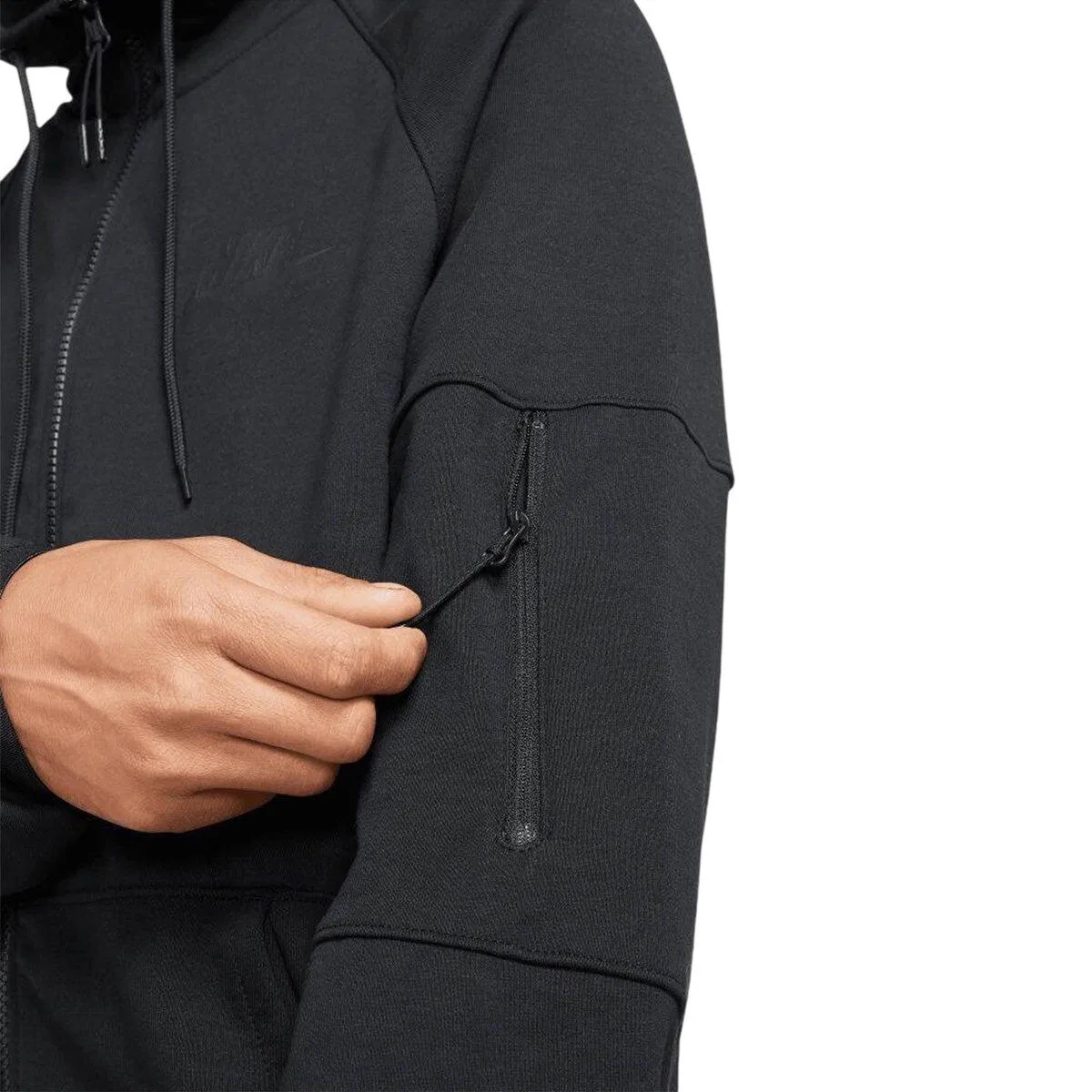 Мужское худи с капюшоном Tech Fleece Nike, Цвет: Schwarz — фото 4