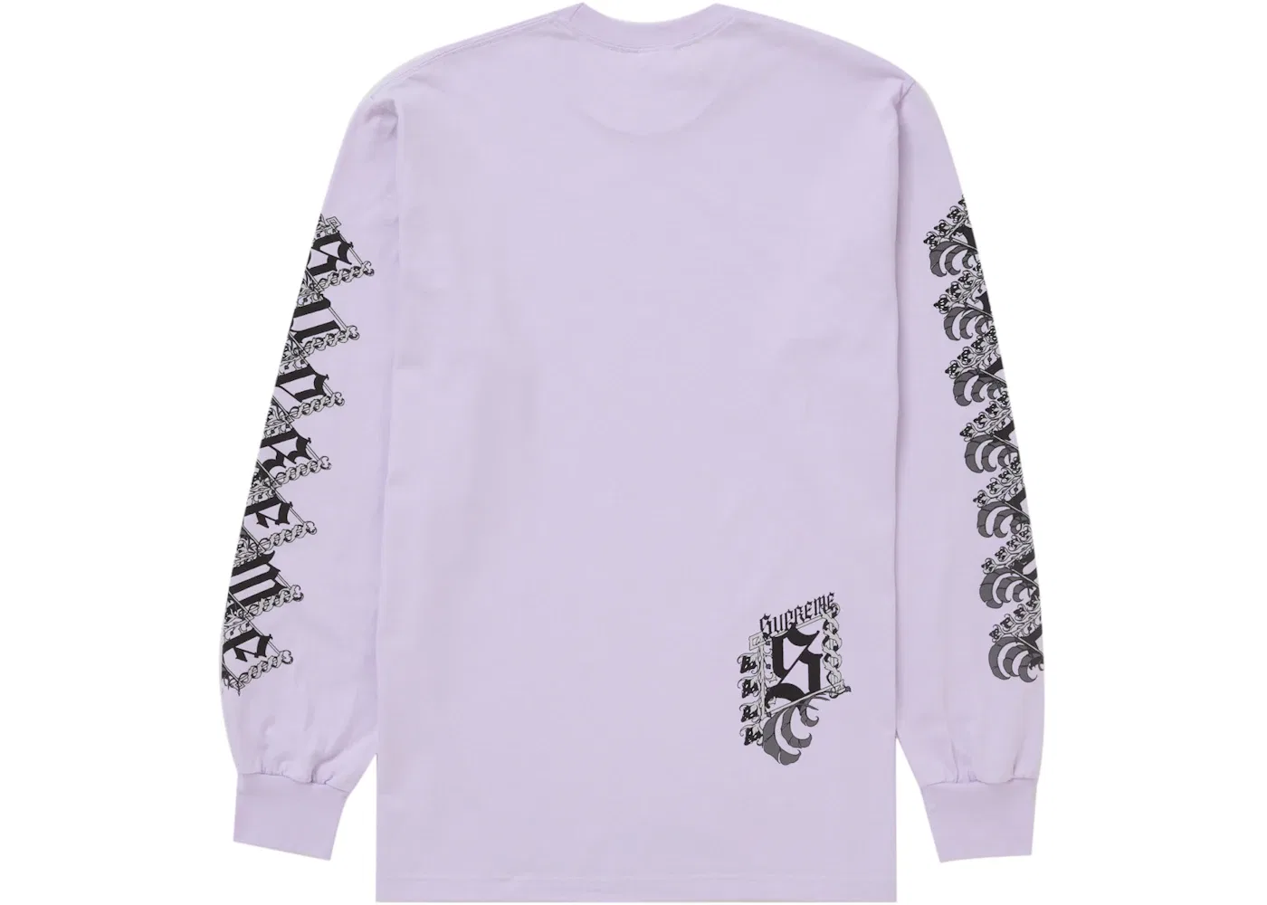 Мужская футболка с длинным рукавом Supreme Strawberries L/S Tee Supreme, Light Purple — фото 2