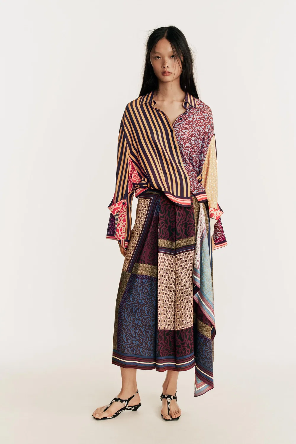Юбка-парео с принтом, ограниченная серия. ZARA, Printed