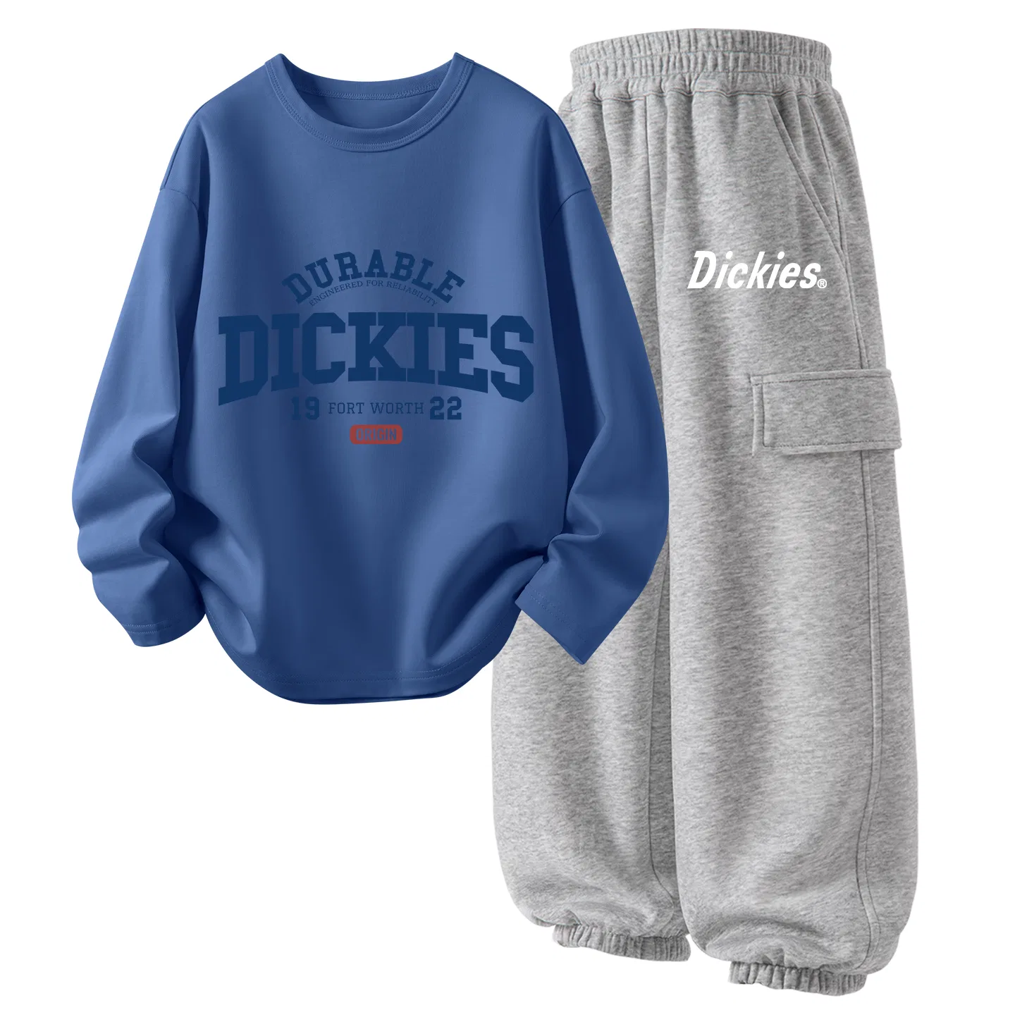 Детский спортивный костюм с принтом Dickies, Light Heather Gray