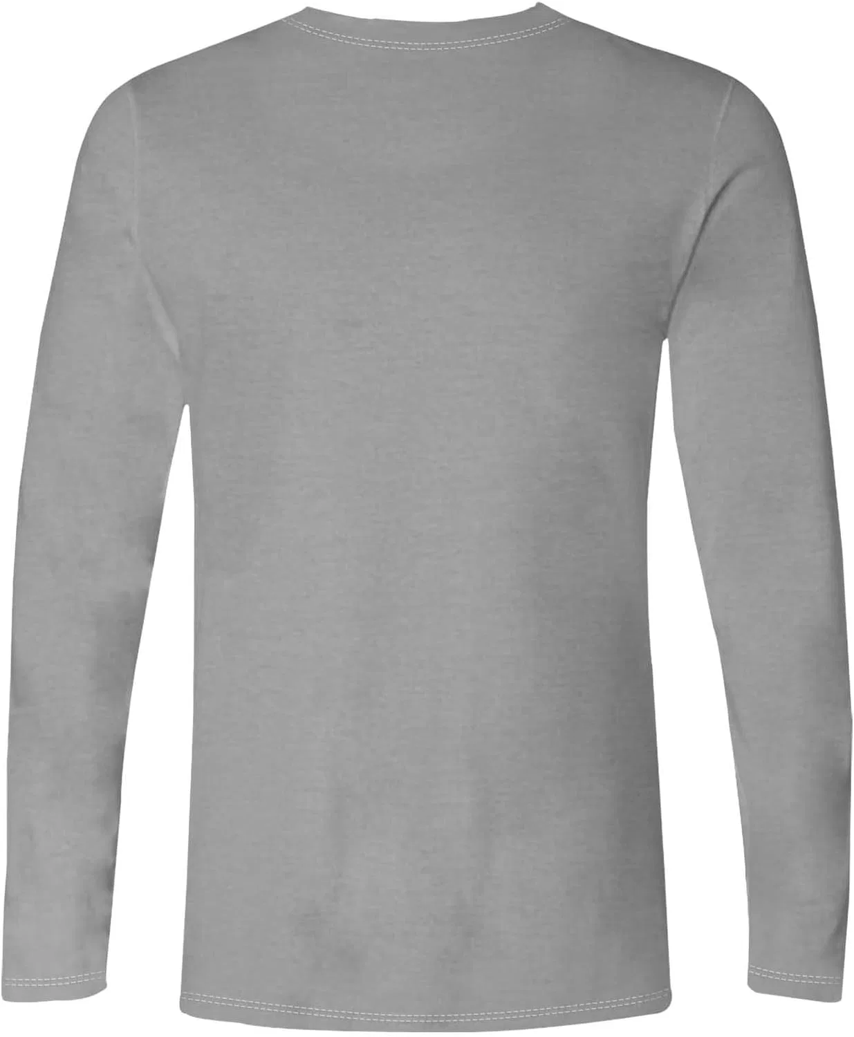 Мужская повседневная футболка с длинным рукавом Crew Neck, Gray — фото 4